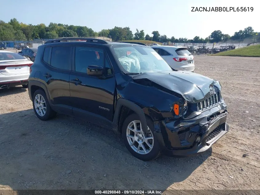 2020 Jeep Renegade Latitude Fwd VIN: ZACNJABB0LPL65619 Lot: 40298848