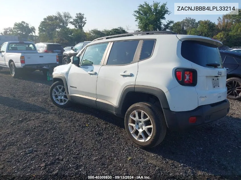 2020 Jeep Renegade Latitude VIN: ZACNJBBB4LPL33214 Lot: 40308930