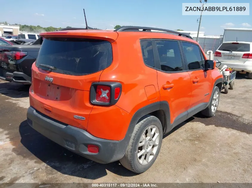 2020 Jeep Renegade Latitude VIN: ZACNJABB9LPL61889 Lot: 40315117