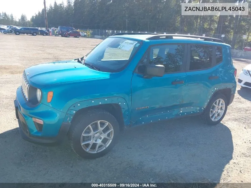 ZACNJBAB6LPL45043 2020 Jeep Renegade Sport 4X4