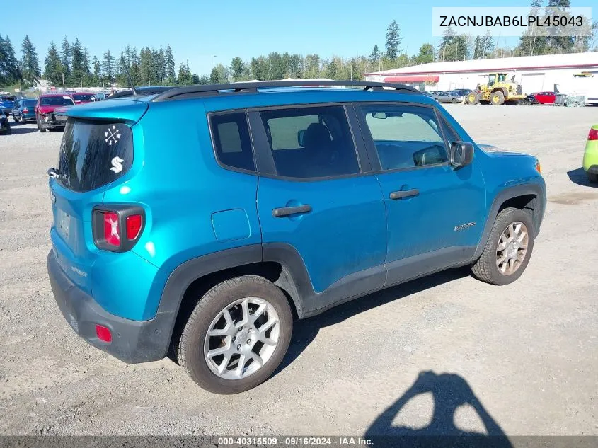 ZACNJBAB6LPL45043 2020 Jeep Renegade Sport 4X4