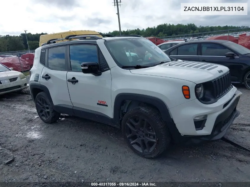 2020 Jeep Renegade Latitude VIN: ZACNJBB1XLPL31104 Lot: 40317055