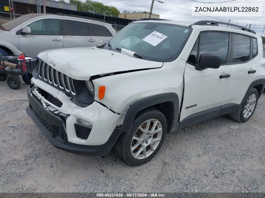 ZACNJAAB1LPL22862 2020 Jeep Renegade Sport Fwd