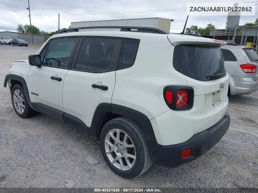 ZACNJAAB1LPL22862 2020 Jeep Renegade Sport Fwd