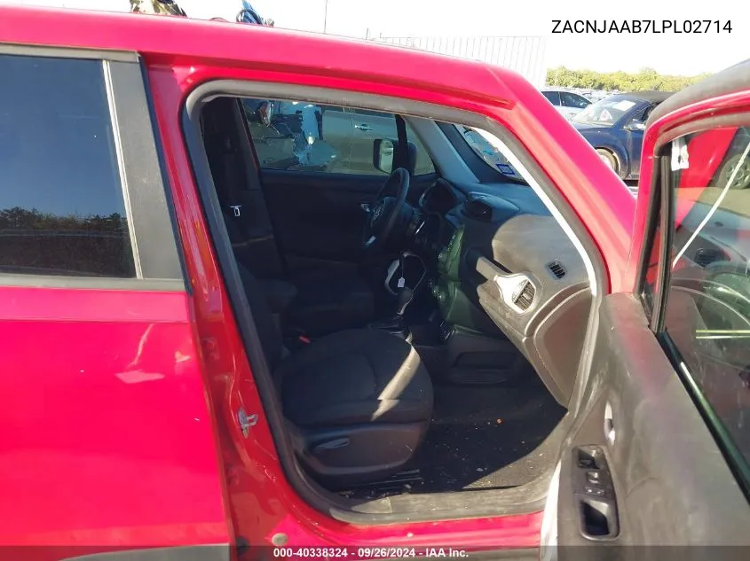 2020 Jeep Renegade Sport Fwd VIN: ZACNJAAB7LPL02714 Lot: 40338324