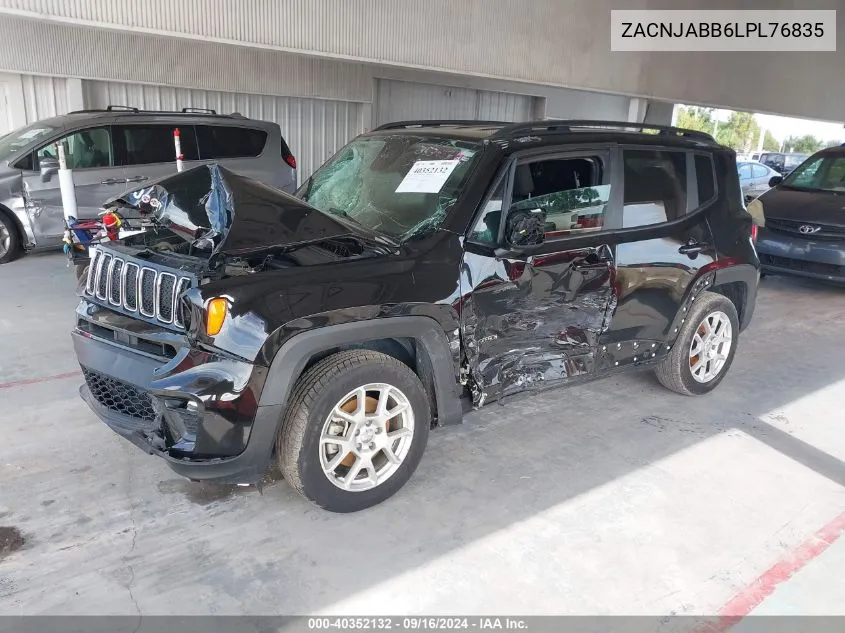 2020 Jeep Renegade Latitude VIN: ZACNJABB6LPL76835 Lot: 40352132