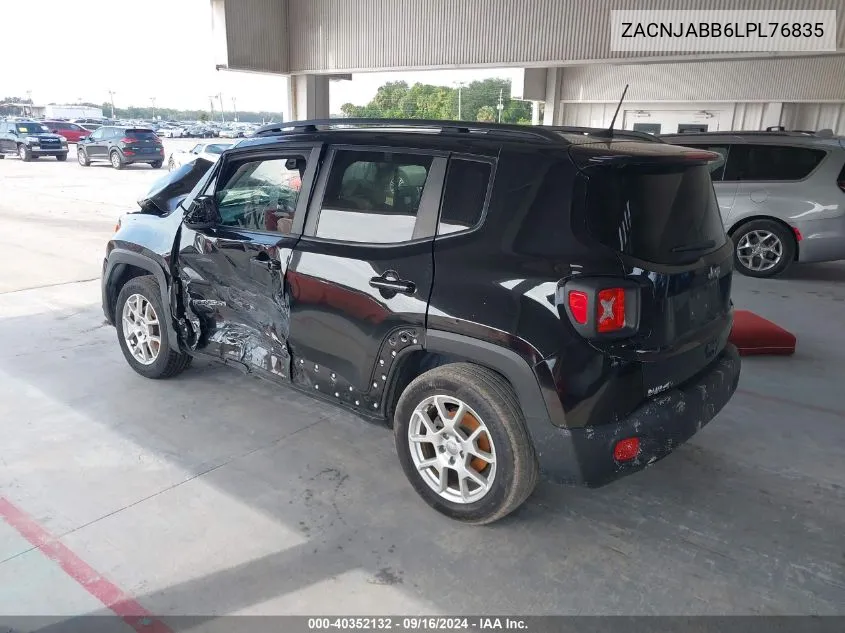 2020 Jeep Renegade Latitude VIN: ZACNJABB6LPL76835 Lot: 40352132