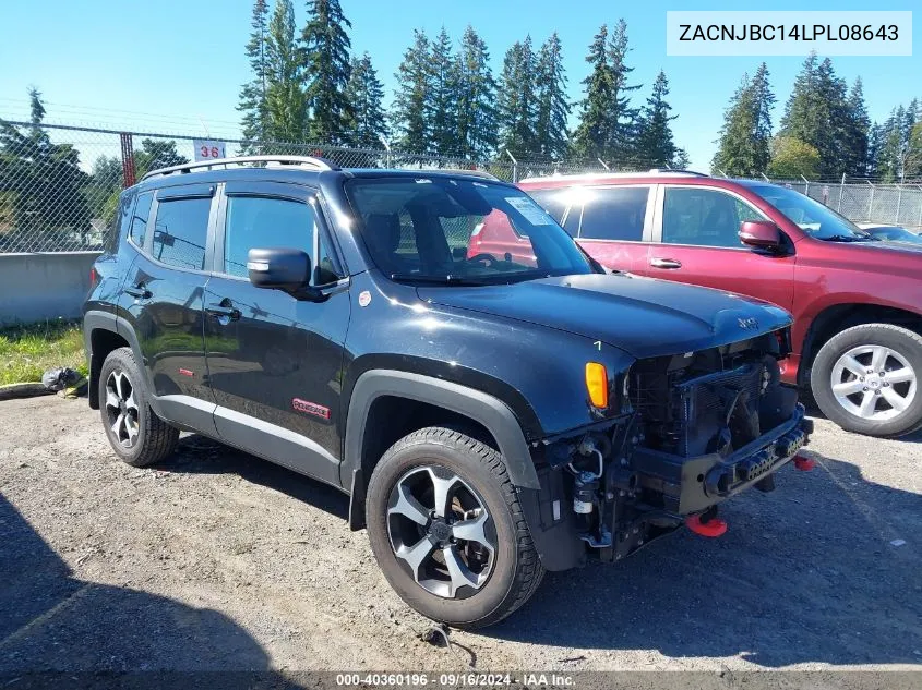 ZACNJBC14LPL08643 2020 Jeep Renegade Trailhawk 4X4