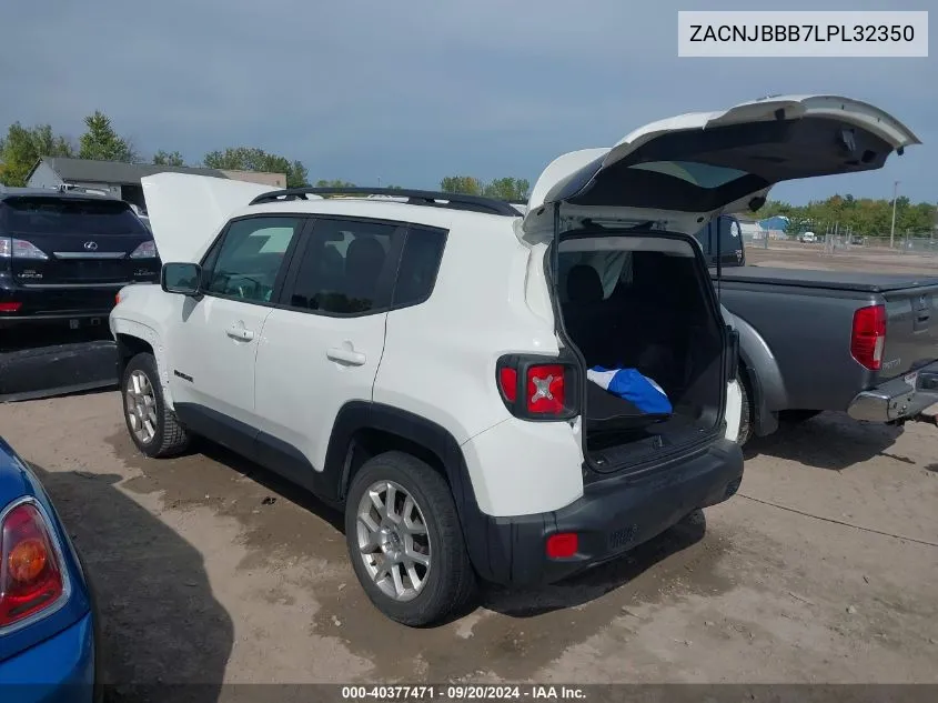 2020 Jeep Renegade Latitude 4X4 VIN: ZACNJBBB7LPL32350 Lot: 40377471