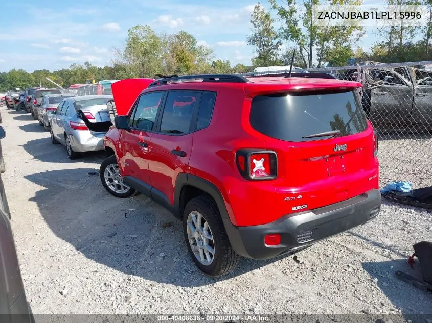 ZACNJBAB1LPL15996 2020 Jeep Renegade Sport 4X4