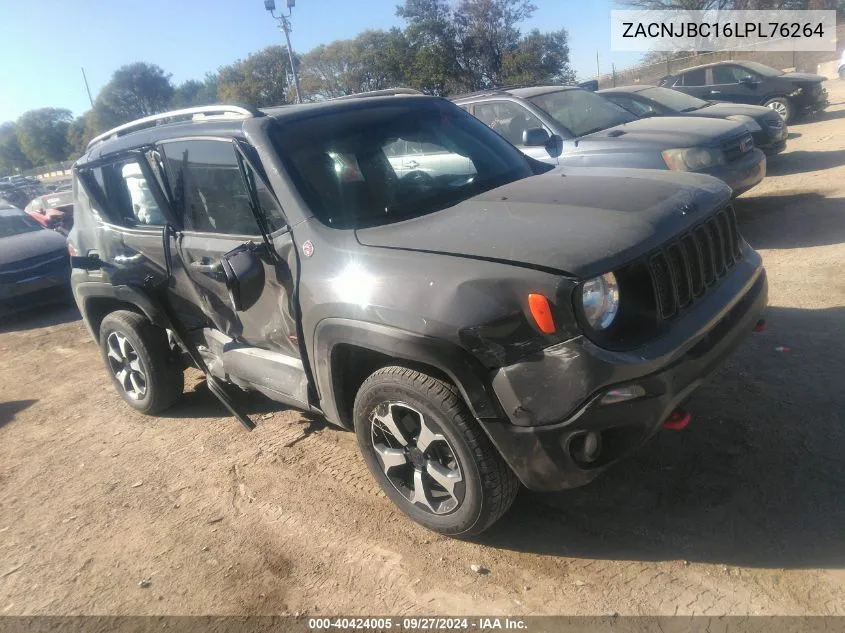 2020 Jeep Renegade Trailhawk 4X4 VIN: ZACNJBC16LPL76264 Lot: 40424005