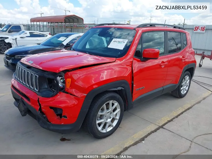 2020 Jeep Renegade Latitude Fwd VIN: ZACNJABBXLPL53459 Lot: 40430379