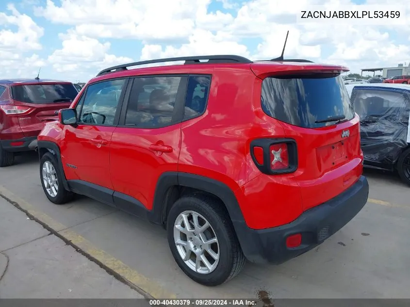 2020 Jeep Renegade Latitude Fwd VIN: ZACNJABBXLPL53459 Lot: 40430379