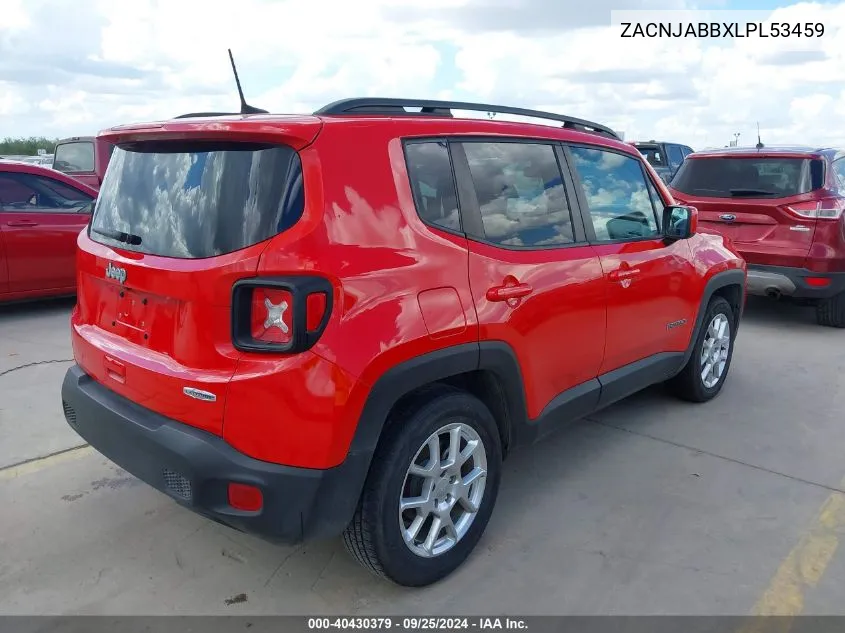 2020 Jeep Renegade Latitude Fwd VIN: ZACNJABBXLPL53459 Lot: 40430379