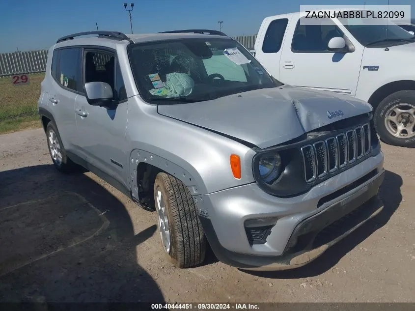 2020 Jeep Renegade Latitude Fwd VIN: ZACNJABB8LPL82099 Lot: 40444451