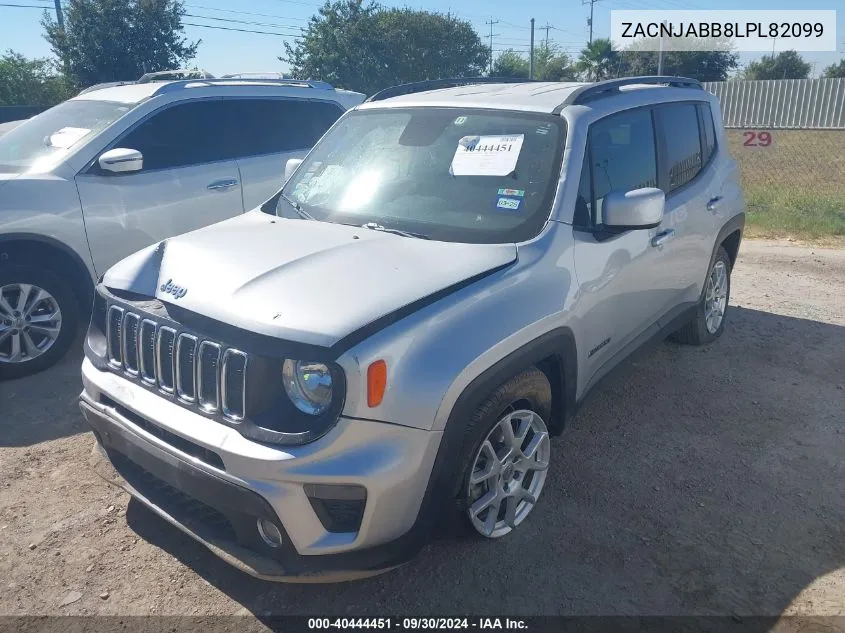 2020 Jeep Renegade Latitude Fwd VIN: ZACNJABB8LPL82099 Lot: 40444451