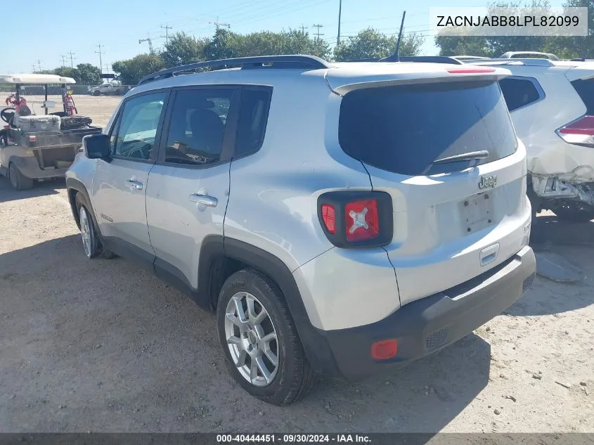 2020 Jeep Renegade Latitude Fwd VIN: ZACNJABB8LPL82099 Lot: 40444451