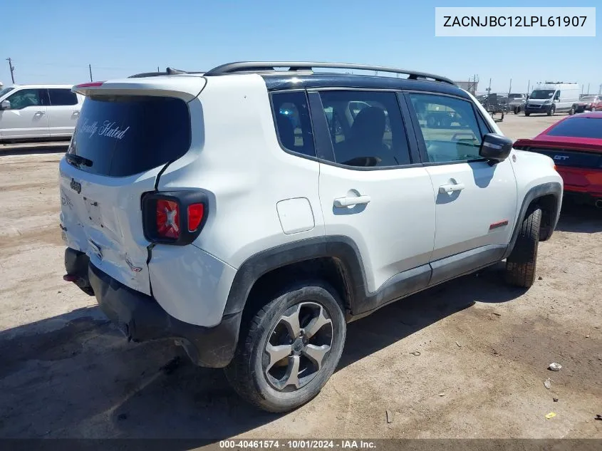 2020 Jeep Renegade Trailhawk 4X4 VIN: ZACNJBC12LPL61907 Lot: 40461574