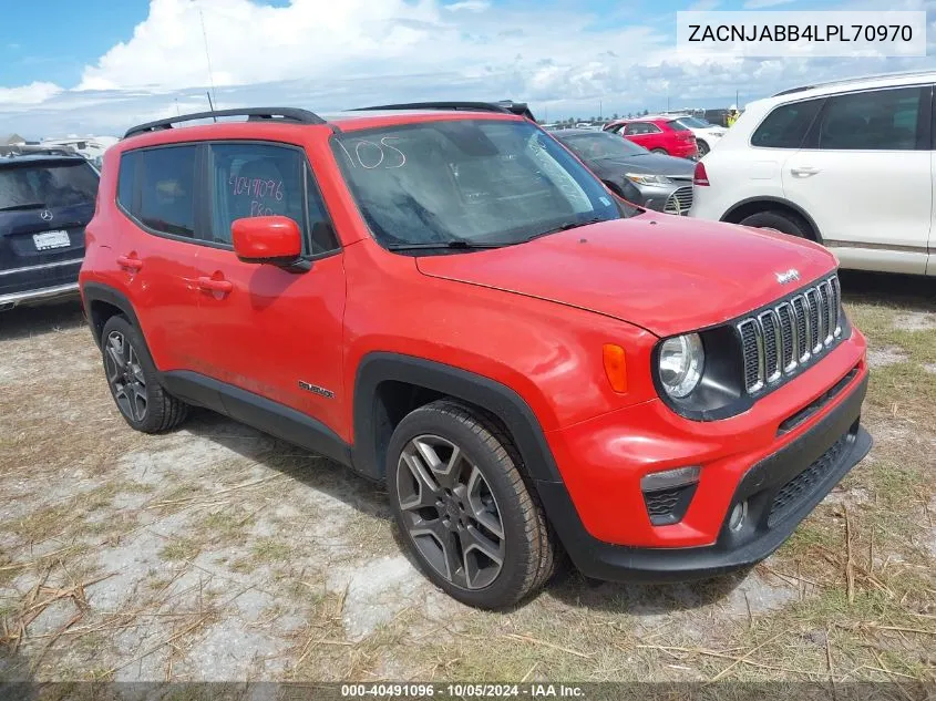 2020 Jeep Renegade Latitude VIN: ZACNJABB4LPL70970 Lot: 40491096