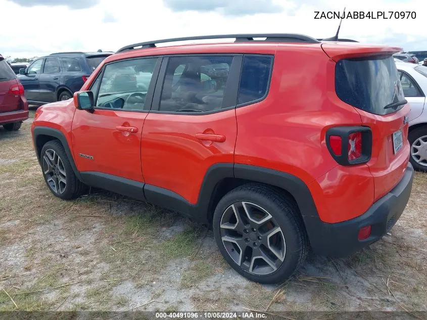 2020 Jeep Renegade Latitude VIN: ZACNJABB4LPL70970 Lot: 40491096