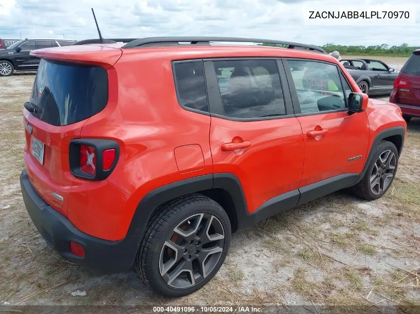 2020 Jeep Renegade Latitude VIN: ZACNJABB4LPL70970 Lot: 40491096