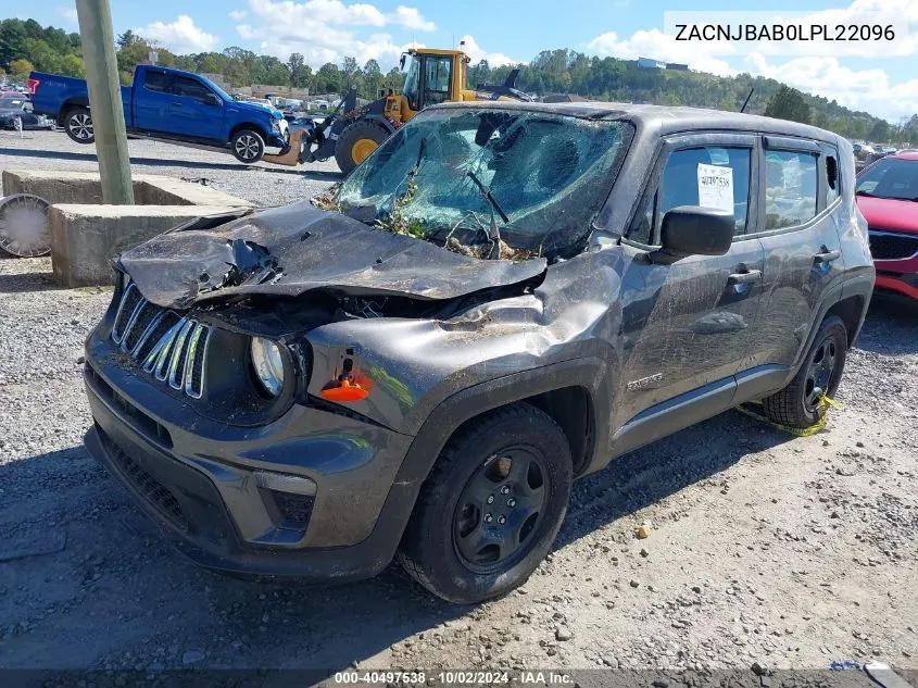 2020 Jeep Renegade Sport 4X4 VIN: ZACNJBAB0LPL22096 Lot: 40497538