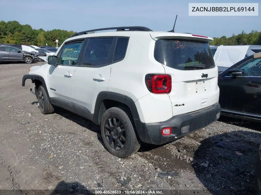 2020 Jeep Renegade Altitude 4X4 VIN: ZACNJBBB2LPL69144 Lot: 40528533