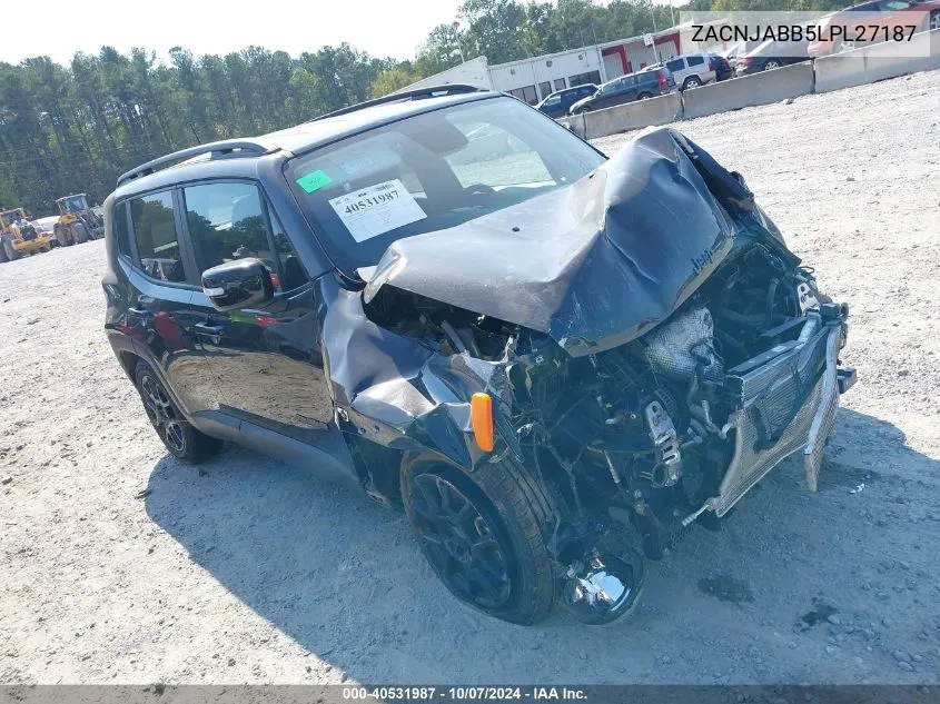 2020 Jeep Renegade Latitude VIN: ZACNJABB5LPL27187 Lot: 40531987