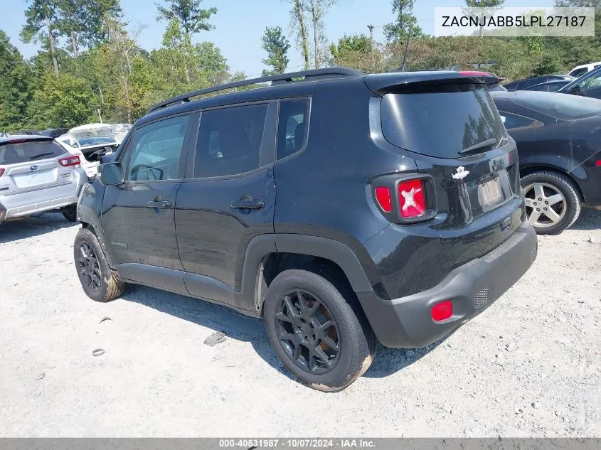 2020 Jeep Renegade Latitude VIN: ZACNJABB5LPL27187 Lot: 40531987