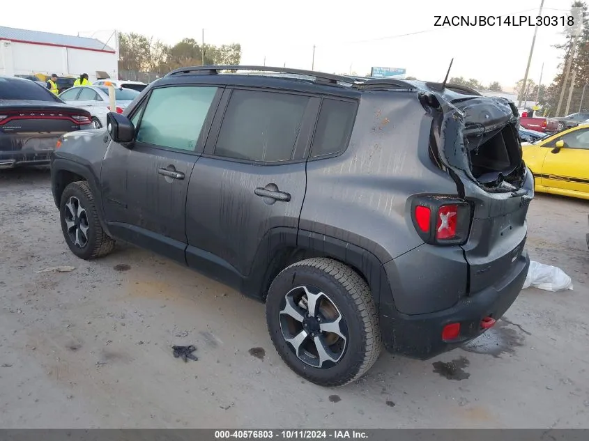 2020 Jeep Renegade Trailhawk VIN: ZACNJBC14LPL30318 Lot: 40576803