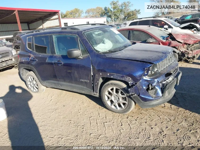 2020 Jeep Renegade Sport Fwd VIN: ZACNJAAB4LPL74048 Lot: 40597073