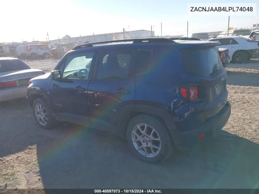 2020 Jeep Renegade Sport Fwd VIN: ZACNJAAB4LPL74048 Lot: 40597073