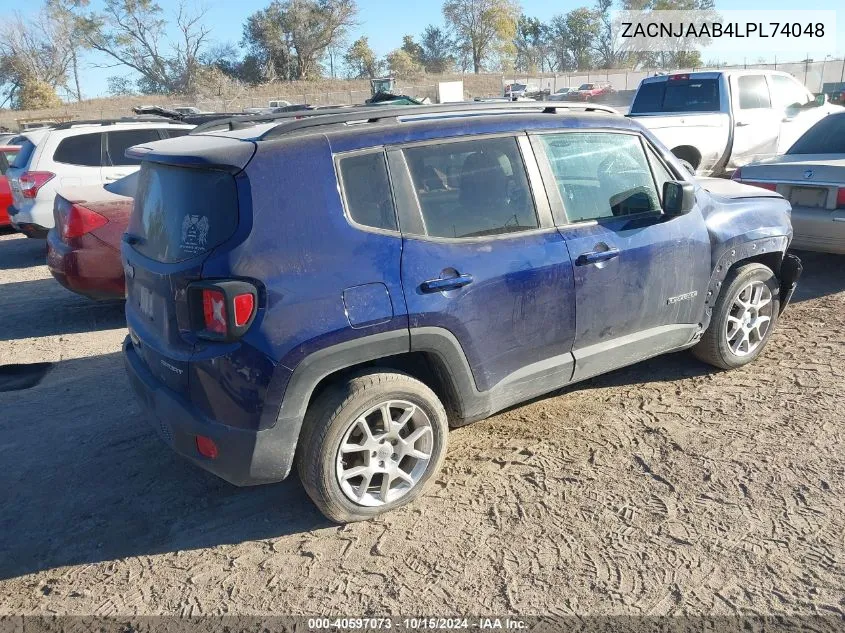 2020 Jeep Renegade Sport Fwd VIN: ZACNJAAB4LPL74048 Lot: 40597073