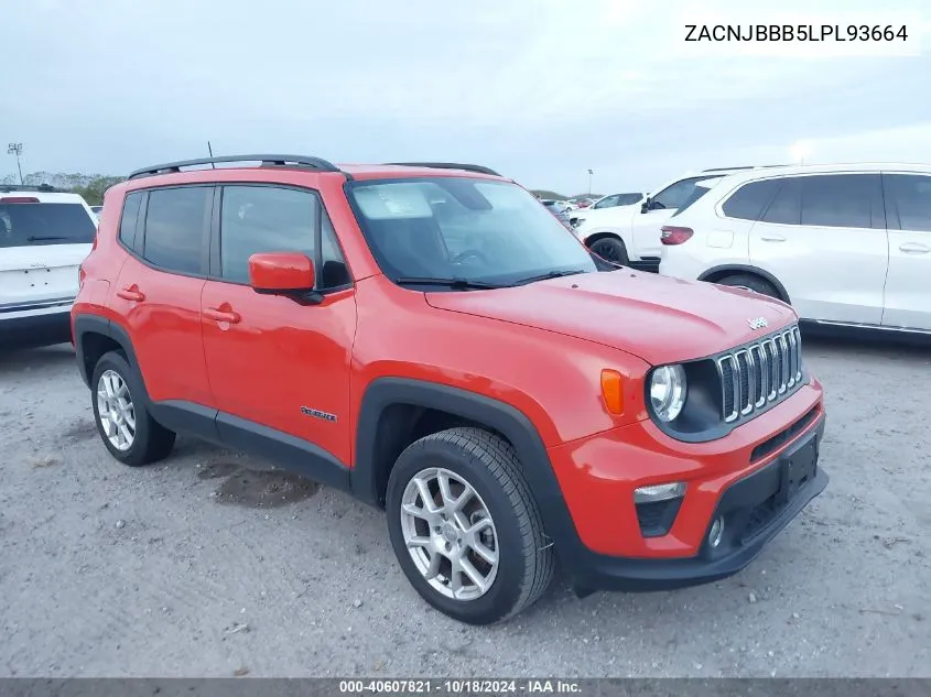 2020 Jeep Renegade Latitude 4X4 VIN: ZACNJBBB5LPL93664 Lot: 40607821