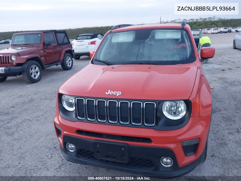 2020 Jeep Renegade Latitude 4X4 VIN: ZACNJBBB5LPL93664 Lot: 40607821