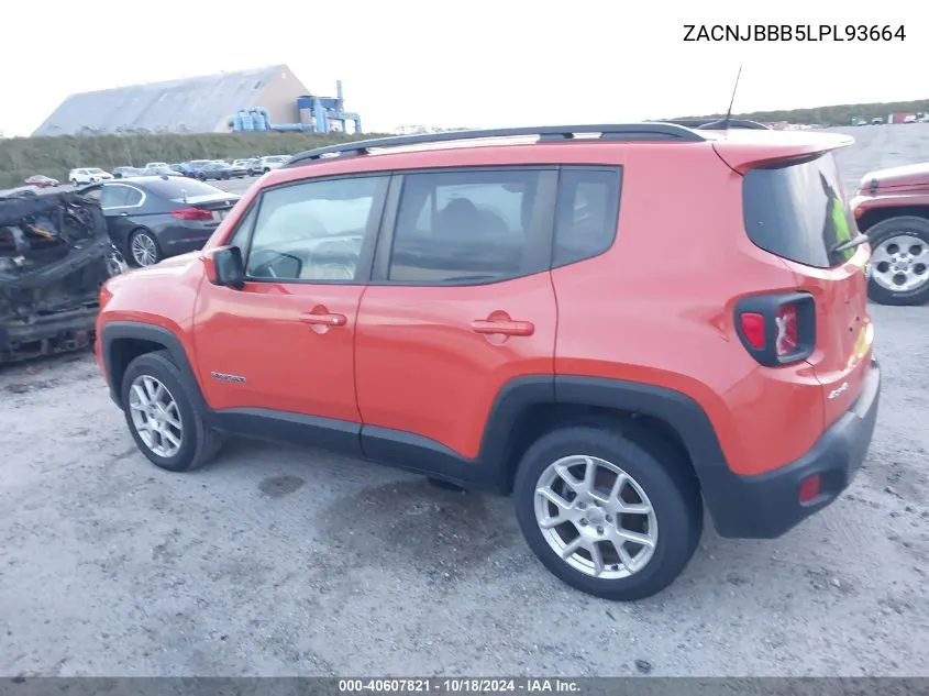 2020 Jeep Renegade Latitude 4X4 VIN: ZACNJBBB5LPL93664 Lot: 40607821