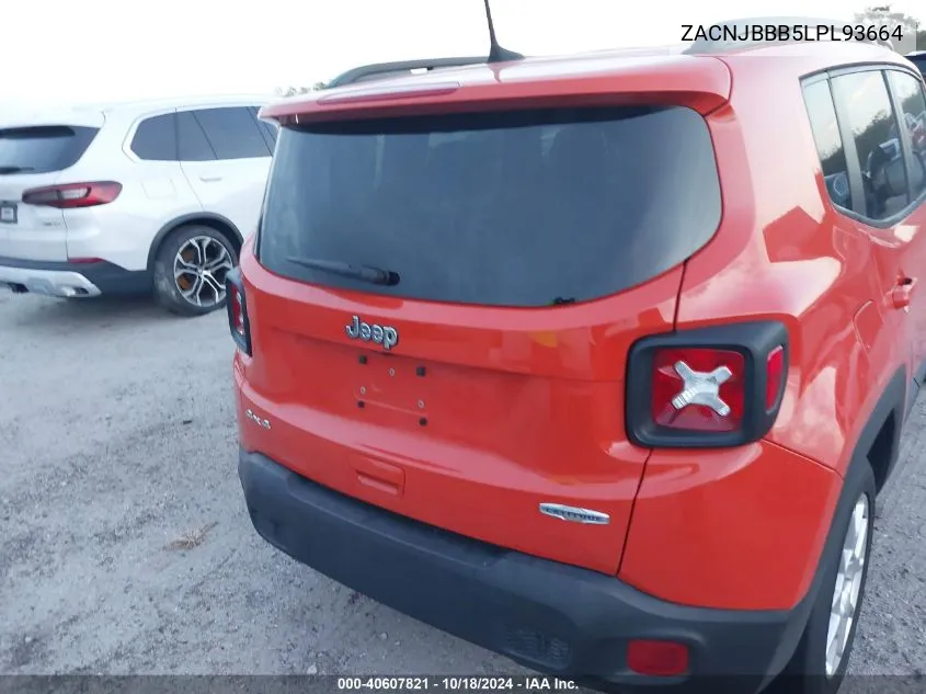 2020 Jeep Renegade Latitude 4X4 VIN: ZACNJBBB5LPL93664 Lot: 40607821