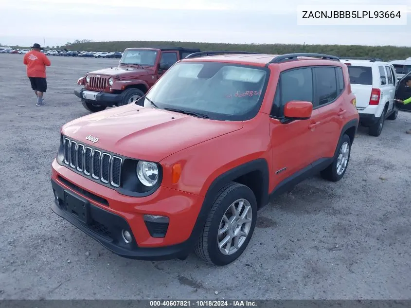 2020 Jeep Renegade Latitude 4X4 VIN: ZACNJBBB5LPL93664 Lot: 40607821