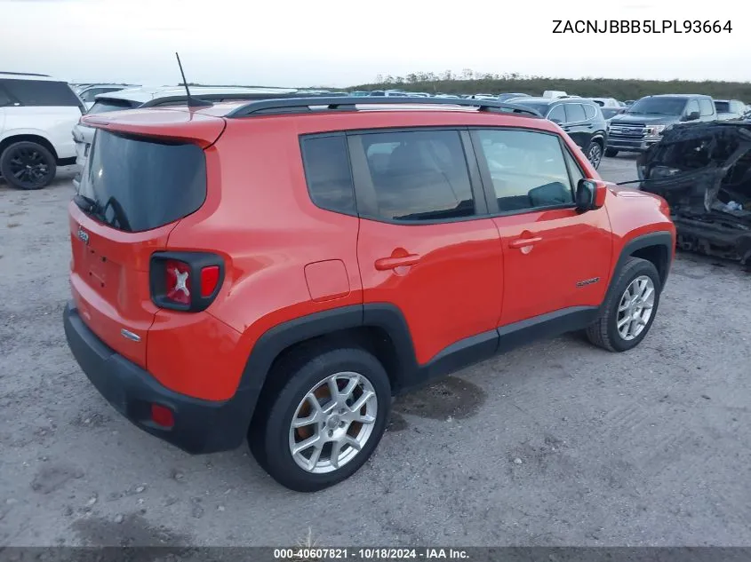 2020 Jeep Renegade Latitude 4X4 VIN: ZACNJBBB5LPL93664 Lot: 40607821