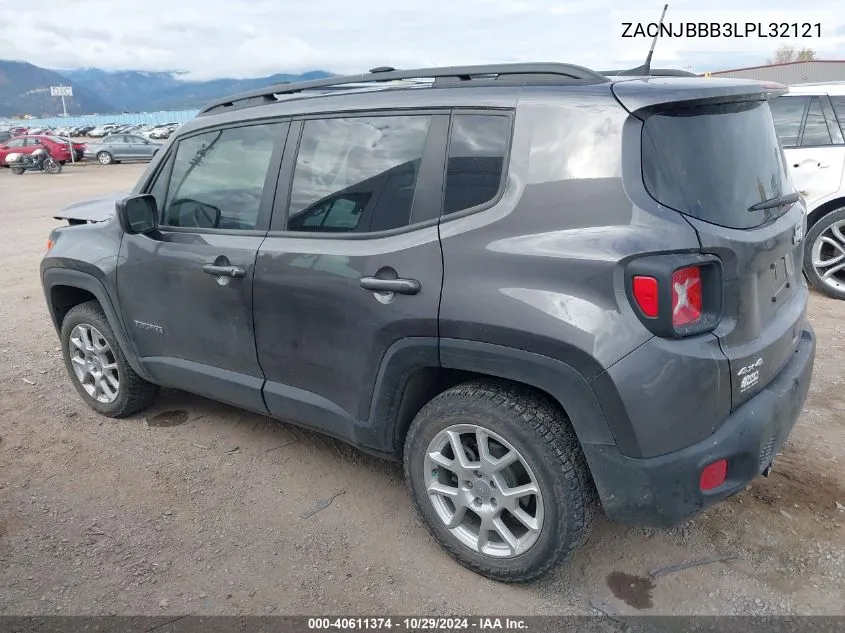 2020 Jeep Renegade Latitude 4X4 VIN: ZACNJBBB3LPL32121 Lot: 40611374