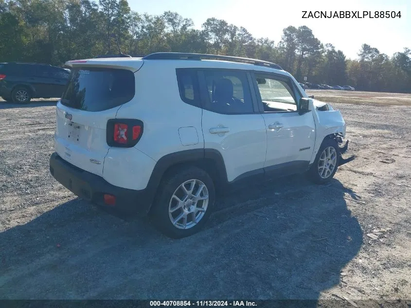 2020 Jeep Renegade Latitude Fwd VIN: ZACNJABBXLPL88504 Lot: 40708854