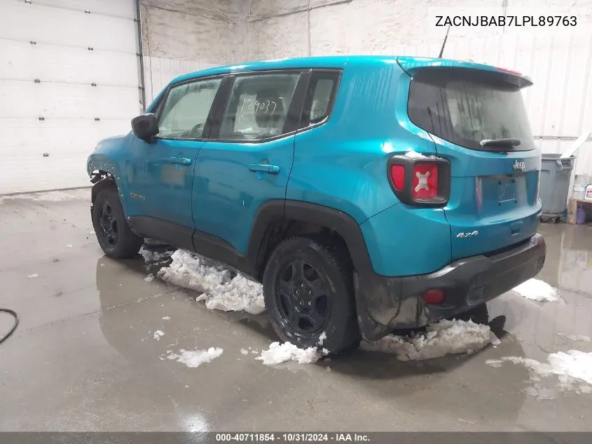 2020 Jeep Renegade Sport 4X4 VIN: ZACNJBAB7LPL89763 Lot: 40711854