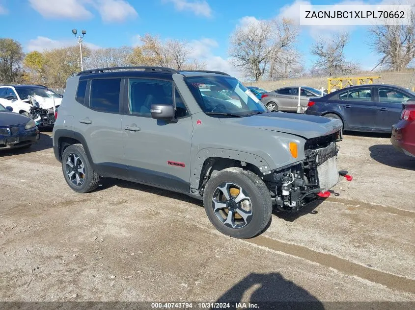 2020 Jeep Renegade Trailhawk 4X4 VIN: ZACNJBC1XLPL70662 Lot: 40743794