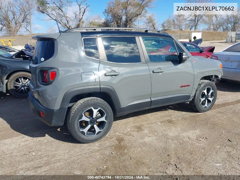 2020 Jeep Renegade Trailhawk 4X4 VIN: ZACNJBC1XLPL70662 Lot: 40743794