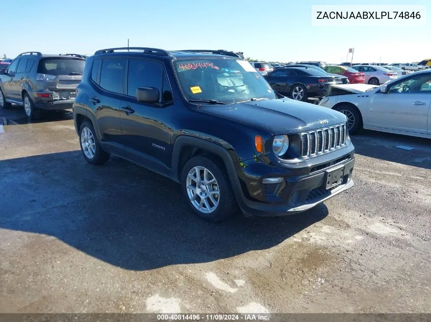 2020 Jeep Renegade Sport Fwd VIN: ZACNJAABXLPL74846 Lot: 40814496