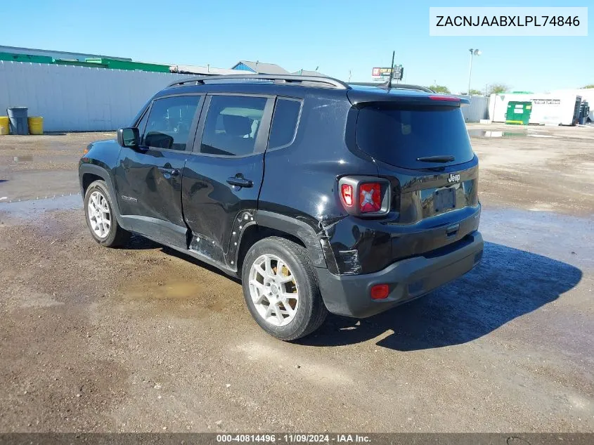 2020 Jeep Renegade Sport Fwd VIN: ZACNJAABXLPL74846 Lot: 40814496