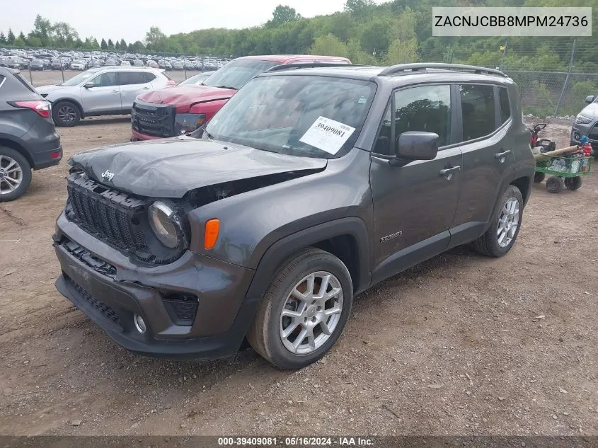 2021 Jeep Renegade Latitude Fwd VIN: ZACNJCBB8MPM24736 Lot: 39409081