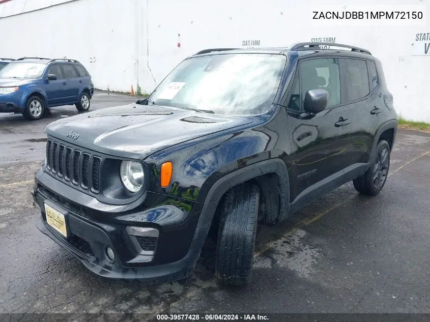 ZACNJDBB1MPM72150 2021 Jeep Renegade 80Th Anniversary 4X4