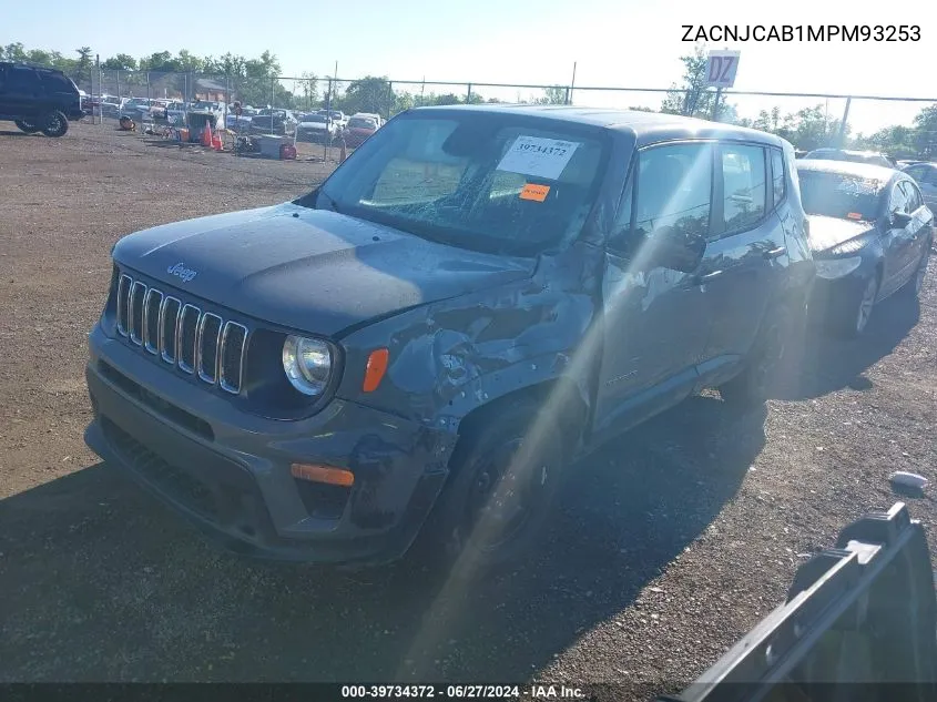 2021 Jeep Renegade Sport Fwd VIN: ZACNJCAB1MPM93253 Lot: 39734372