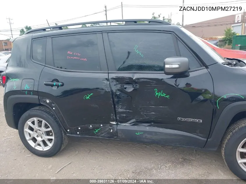 2021 Jeep Renegade Limited 4X4 VIN: ZACNJDD10MPM27219 Lot: 39831126